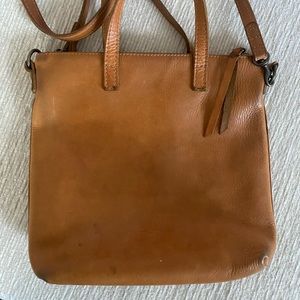 ABLE leather crossbody bag tan